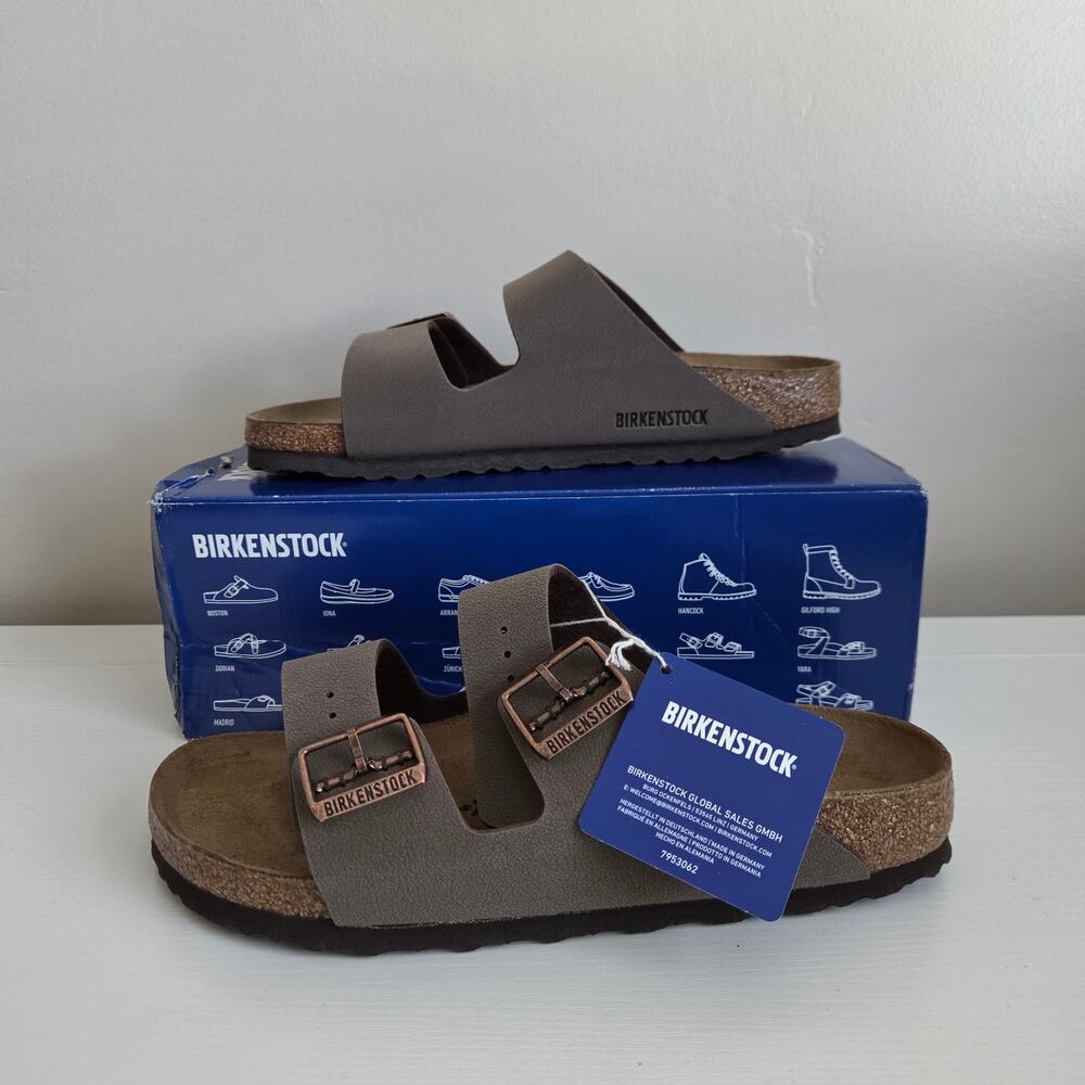 NEW Birkenstock Arizona Birkibuc Sandals Mocha Classic Cork SZ EU40 / US M7-7.5